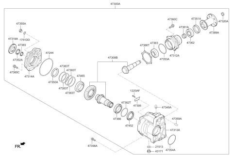 2016 Kia Sportage Transfer Assy Diagram