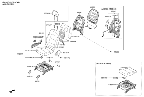 2018 Kia Sportage Seat-Front Diagram 1