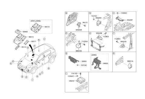 2017 Kia Sportage Unit Assembly-AEB Diagram for 95655D9000