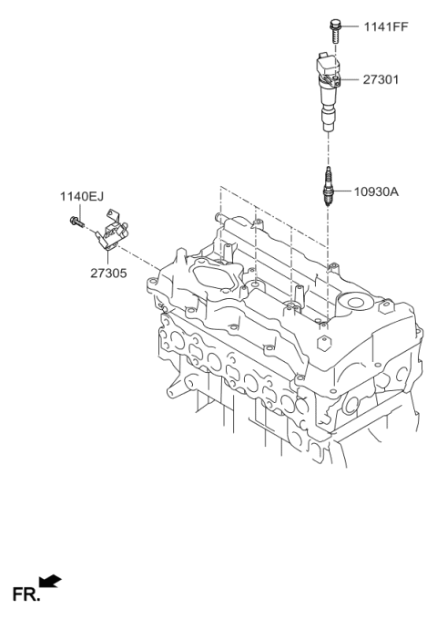 2017 Kia Sportage Bracket Assembly-Connector Diagram for 273052GGA0