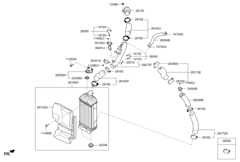 2017 Kia Sportage Hose-INTERCOOLER Inlet Diagram for 282832GTA7