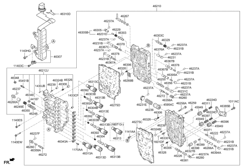 2016 Kia Sportage Transmission Valve Body Diagram 1