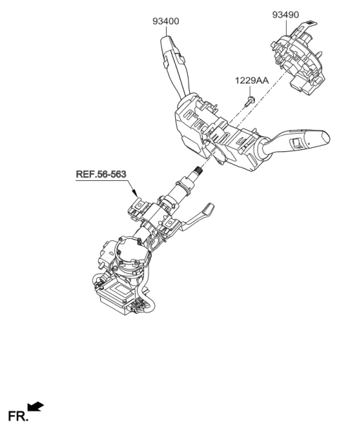 2019 Kia Sportage Switch Assembly-Multifunction Diagram for 93401D9550