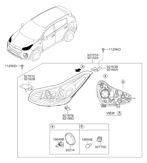 2016 Kia Sportage Head Lamp Diagram 1