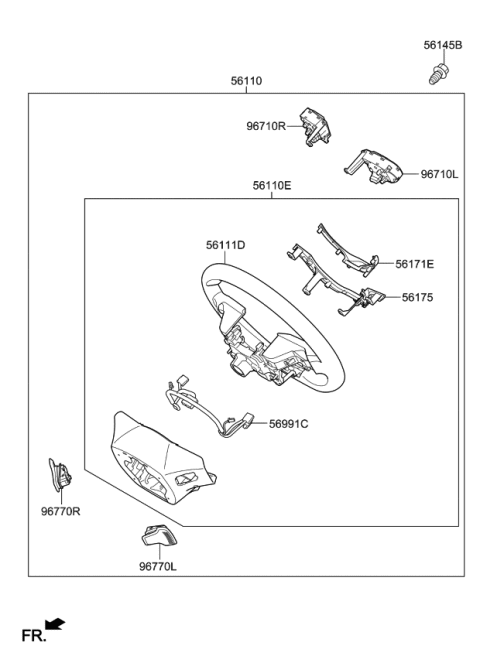 2018 Kia Sportage Bezel-Inner Diagram for 56171D9600FHV