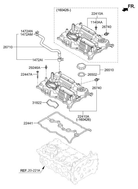 2019 Kia Sportage Rocker Cover Diagram 1