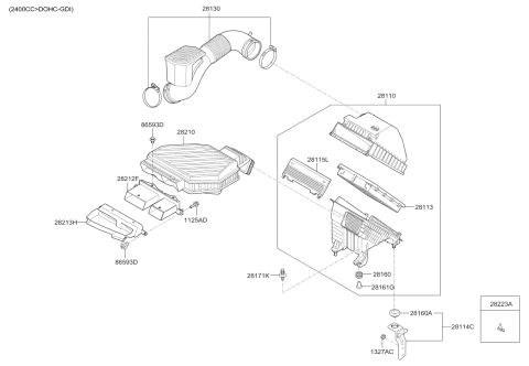 2017 Kia Sportage Air Cleaner Diagram 2