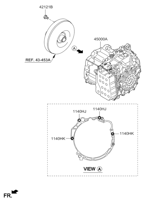 2019 Kia Sportage Transaxle Assy-Auto Diagram 1