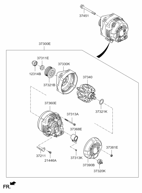 2016 Kia Sportage Clip Diagram for 373472G050