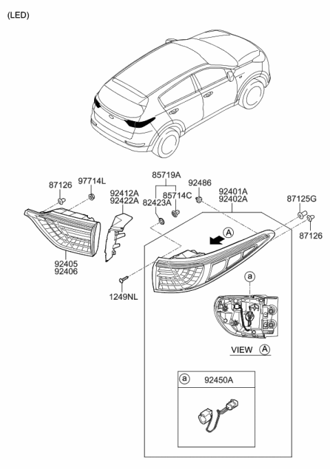 2016 Kia Sportage Rear Combination Lamp Diagram 2