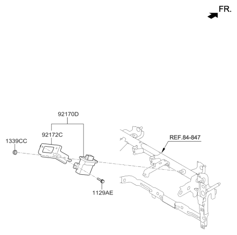 2016 Kia Sportage Bracket-Afls Diagram for 92172D9000