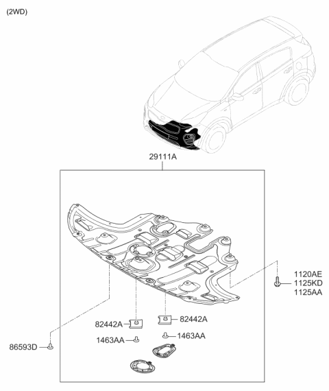 2018 Kia Sportage Under Cover Diagram 1