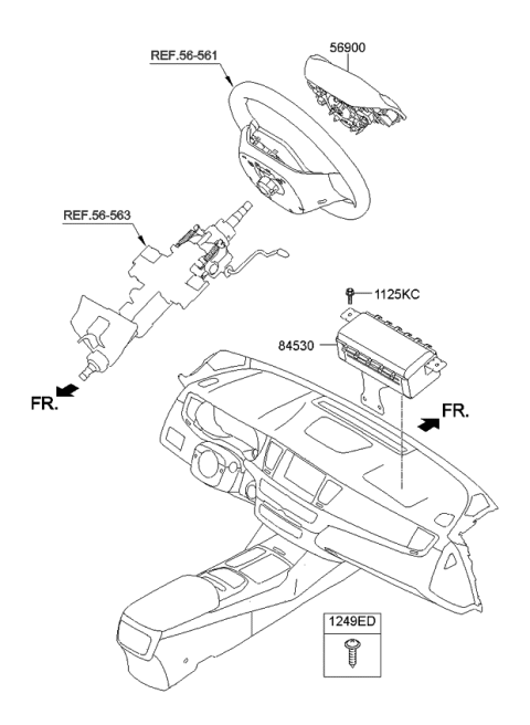 2015 Kia K900 Air Bag System Diagram 1