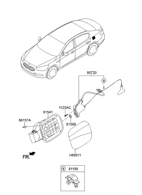 2015 Kia K900 Fuel Filler Door Diagram