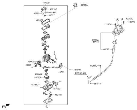 2015 Kia K900 Bracket-Base Diagram for 467083T200