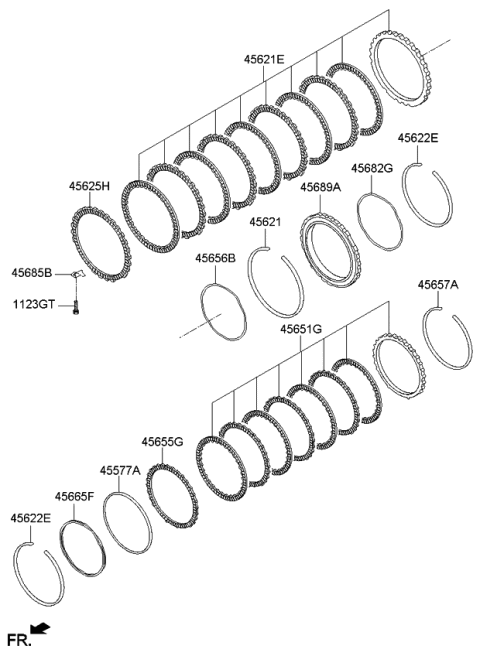 2015 Kia K900 Transaxle Brake-Auto Diagram 2