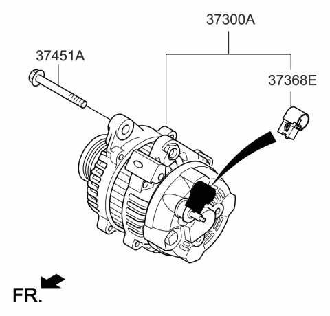 2015 Kia K900 Alternator Diagram 1