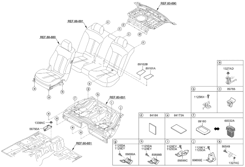 2015 Kia K900 GROMMET-Rear Seat Back Diagram for 897853T000