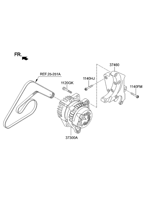 2015 Kia K900 Alternator Diagram 2