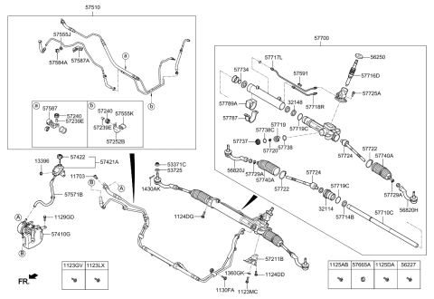 2015 Kia K900 Spring-Yoke Diagram for 577203M900