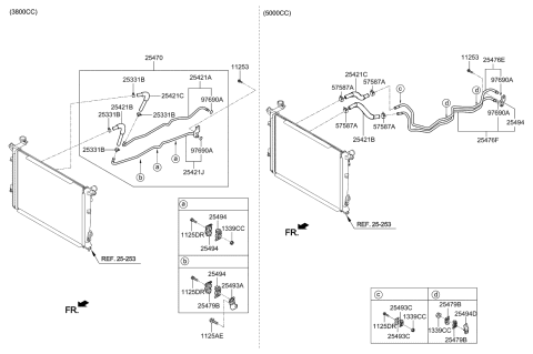 2015 Kia K900 Clip-Tube Mounting Diagram for 254933M600