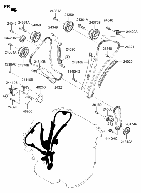 2015 Kia K900 Camshaft & Valve Diagram 1