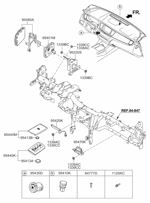 2015 Kia K900 Battery-Transmitter Diagram for 954133T000