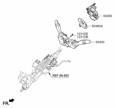 2015 Kia K900 Switch Assembly-Multifunction Diagram for 934003T042