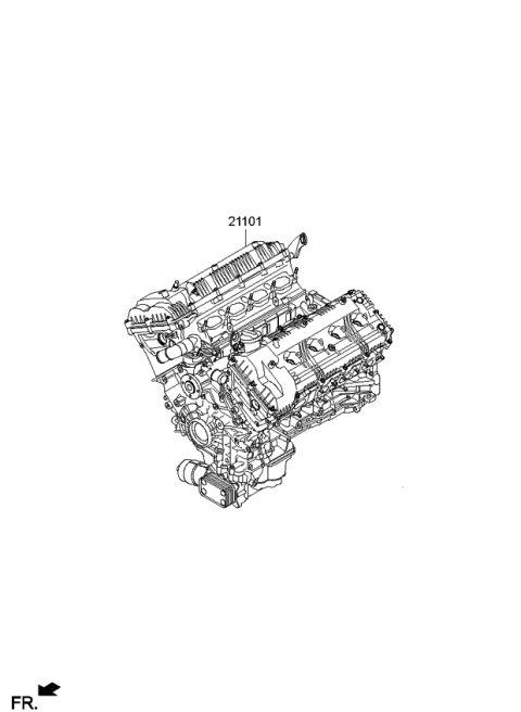 2015 Kia K900 Engine Assembly-Sub Diagram for 1K1113FU00