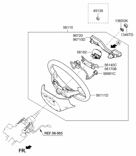 2015 Kia K900 Pac K Diagram for 561203T200KHD