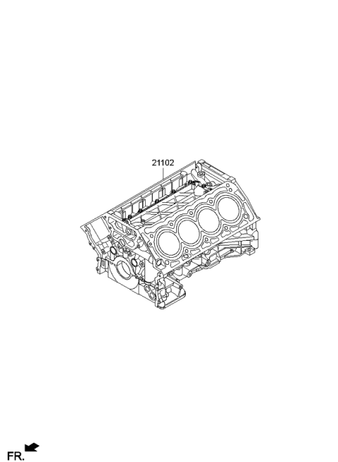 2015 Kia K900 Short Engine Assy Diagram