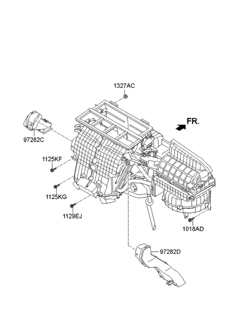 2015 Kia K900 Duct-Shower,LH Diagram for 971113T000