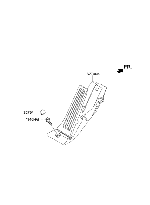 2015 Kia K900 Accelerator Pedal Diagram