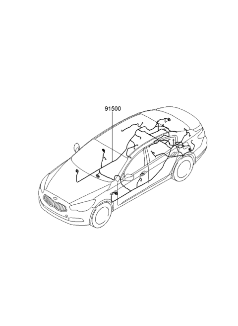 2015 Kia K900 Wiring Harness-Floor Diagram
