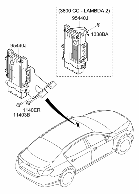 2015 Kia K900 Transmission Control Unit Diagram