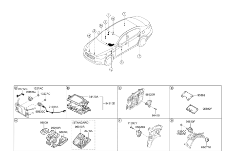 2015 Kia K900 Unit Assembly-Head Up Di Diagram for 943103T400