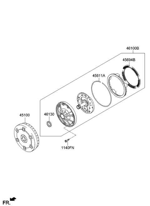 2015 Kia K900 Bearing Diagram for 461704E000