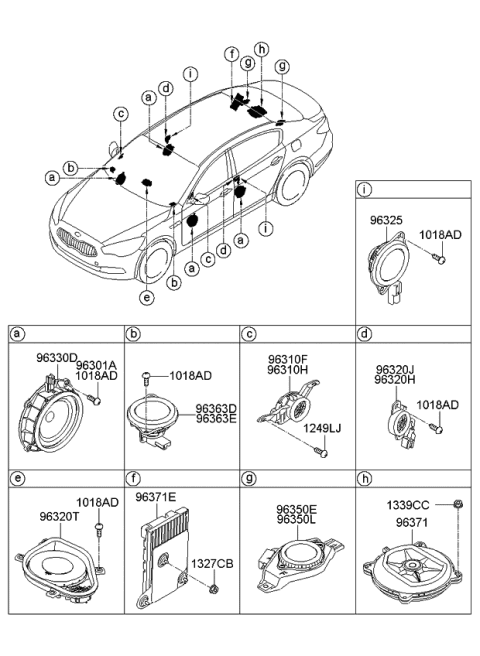 2015 Kia K900 Speaker Diagram