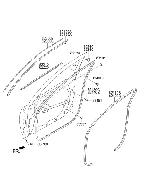 2015 Kia Optima Moulding-Front Door Diagram