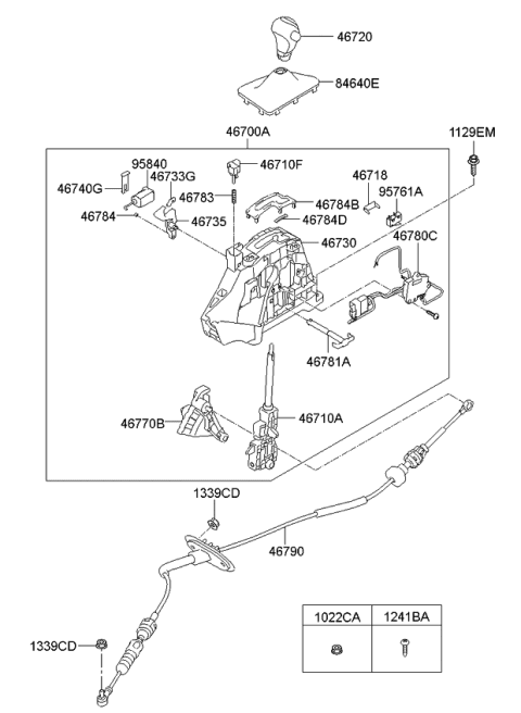 2014 Kia Optima Shift Lever Control Diagram