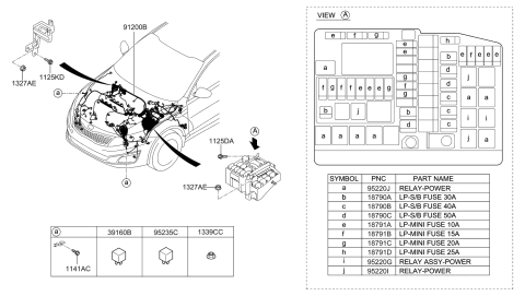 2015 Kia Optima Wiring Assembly-Front Diagram for 912592T010