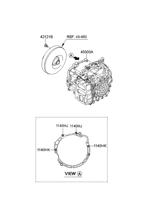 2014 Kia Optima Korean made Transaxle Assy-Auto Diagram