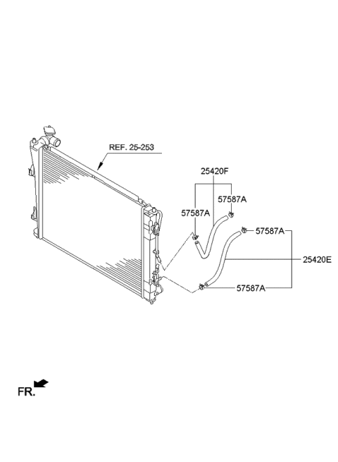 2014 Kia Optima Korean made Oil Cooling Diagram