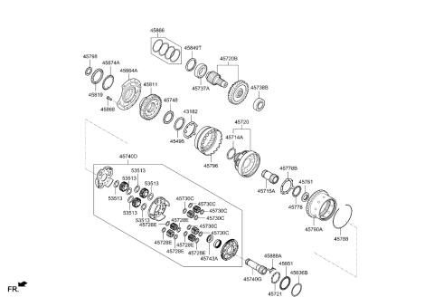 2015 Kia Optima Transaxle Gear-Auto Diagram 1