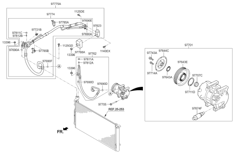 2014 Kia Optima Air Condition System-Cooler Line Diagram