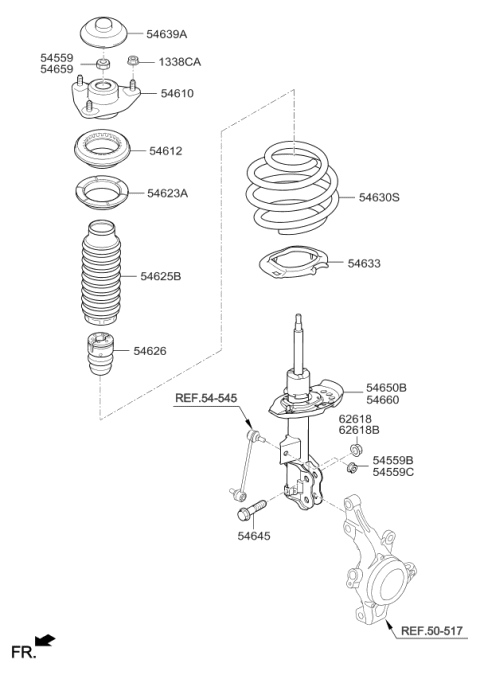 2015 Kia Optima Spring & Strut-Front Diagram