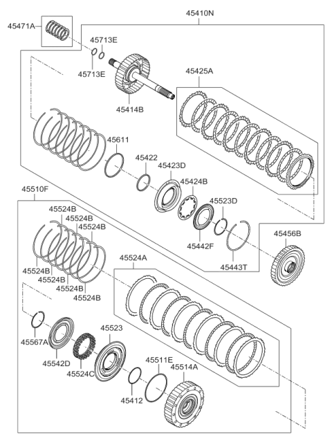 2014 Kia Optima Korean made Transaxle Clutch-Auto Diagram
