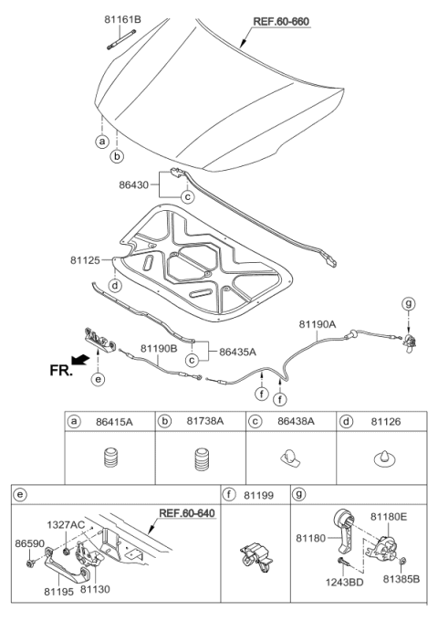 2014 Kia Optima Hood Trim Diagram