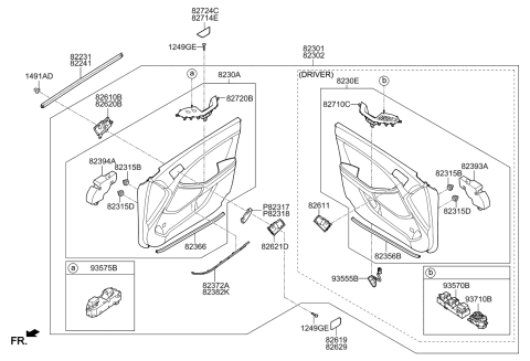 2015 Kia Optima Trim-Front Door Diagram