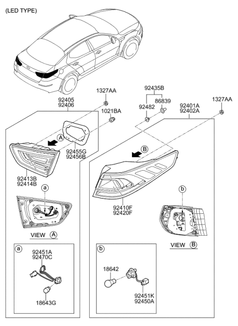 2015 Kia Optima Rear Combination Lamp Diagram 2